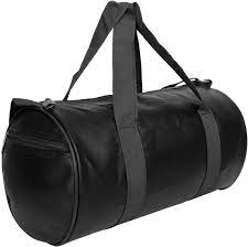 Black Leather Gym Bag