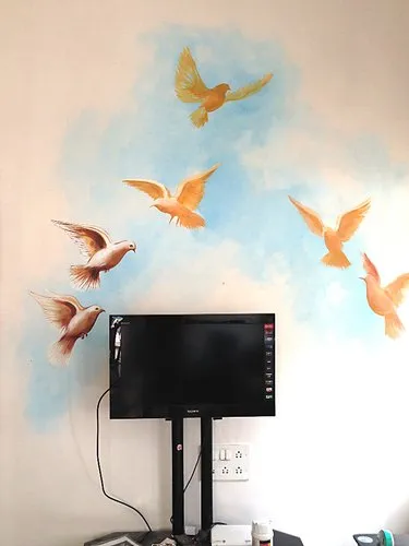 Colored Birds Wall Art Work, 3D Painting in pune