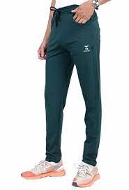 Male Four Way Lycra Men Green Jogger Track Pant