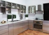 Stainless Steel Modern Kitchen Cabinets