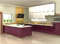 Glossy Wooden Modular Kitchen