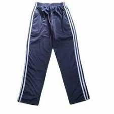 Unisex Navy Blue Polyester Sports Track Pants